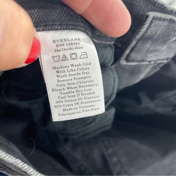 Everlane the cheeky jeans washed black denim 27 crop - Picture 9 of 10